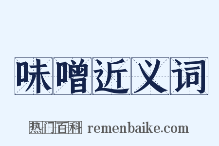 味噌近义词是什么意思的图片